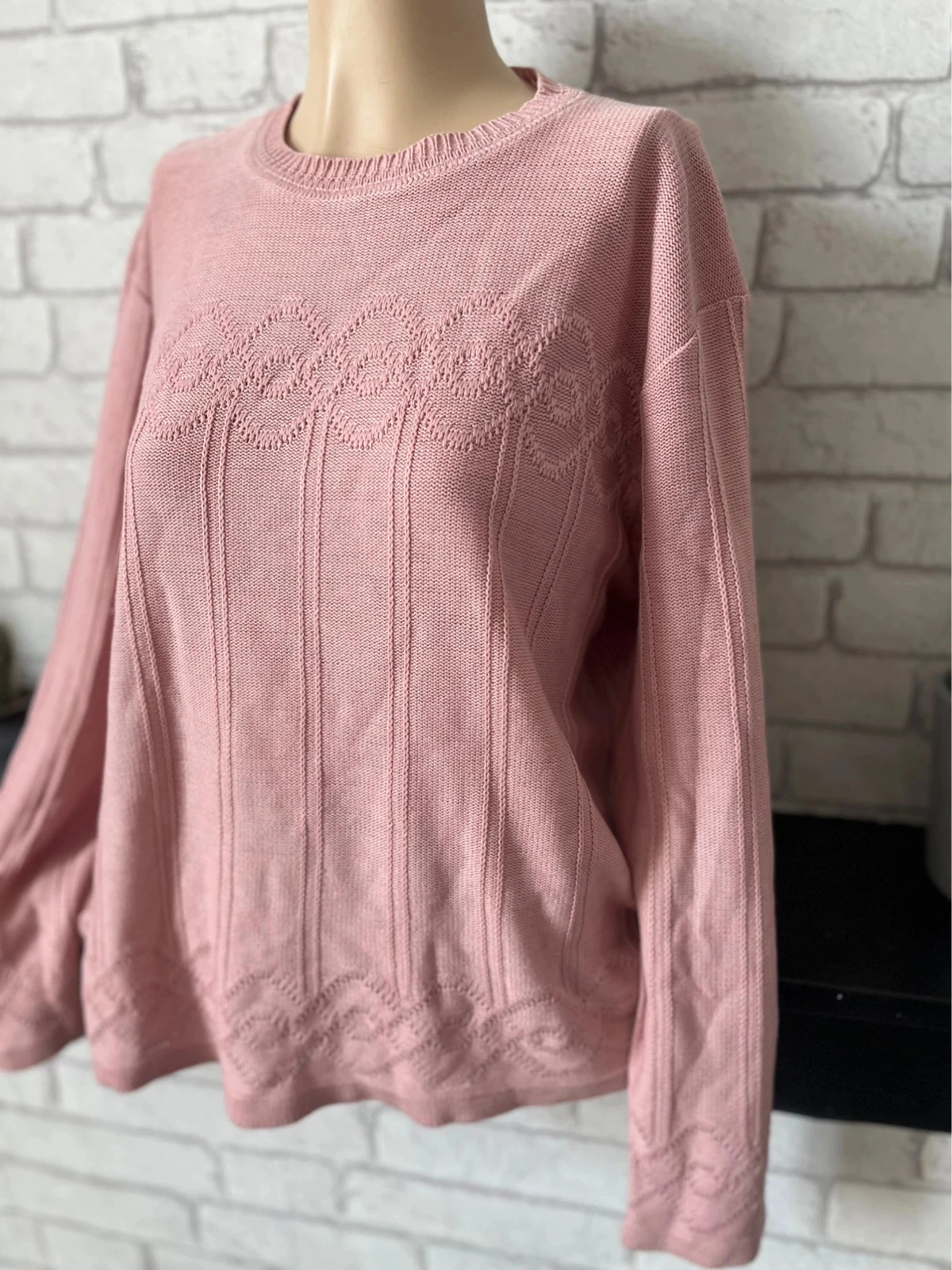 Suéter de malha feminino rosa pó - Tamanho 42 - Bom estado - Estilo vintage chique – photo 2